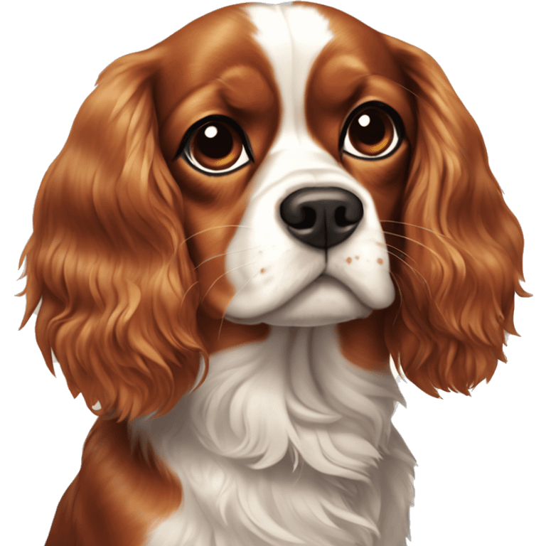 Dog cavalier king charles spaniel happy  emoji