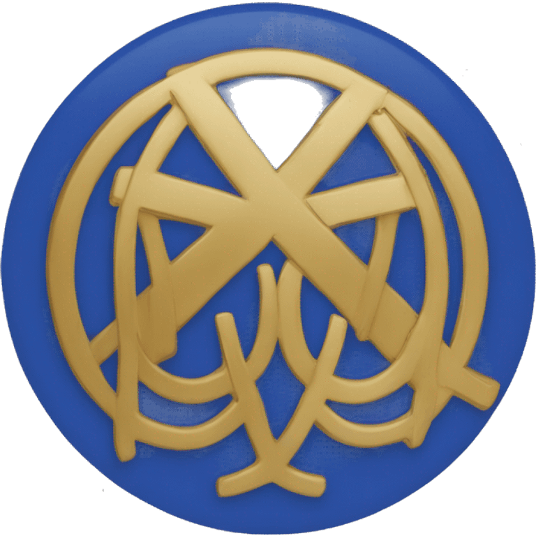 civitan international symbol. a circular logo which could be found on a pin. Gold withe blue accents, the word civitan displayed somewhere on it emoji