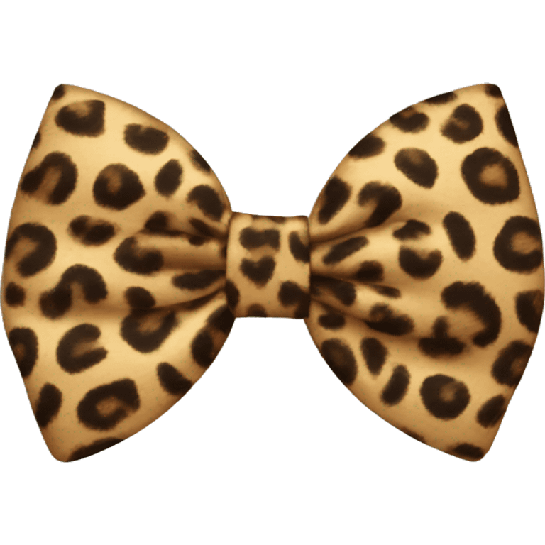 Leopard print bow emoji