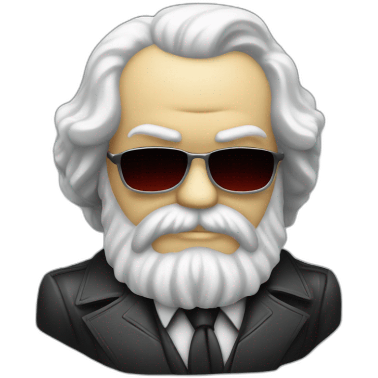 karl marx tucks with Terminator emoji