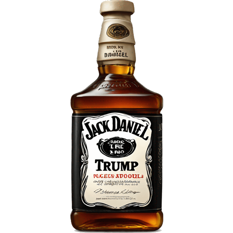 Trump avec une bouteille de jack daniel  emoji