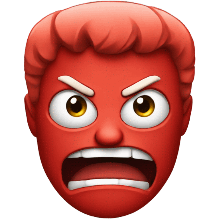 Red smartphone angry  emoji