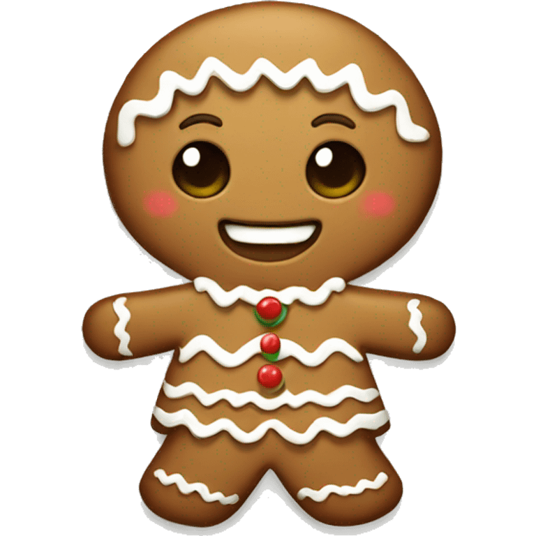 Gingerbread with dress emoji