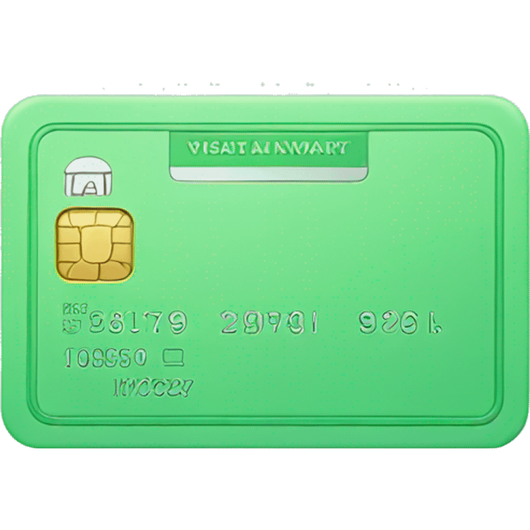 pastel green bank card  emoji