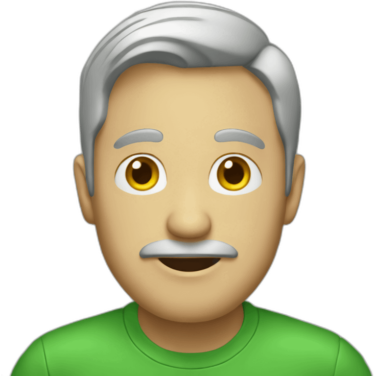 grey guy in a green 5-point-star emoji