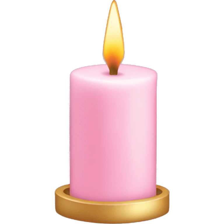 Light pink Christmas candle emoji