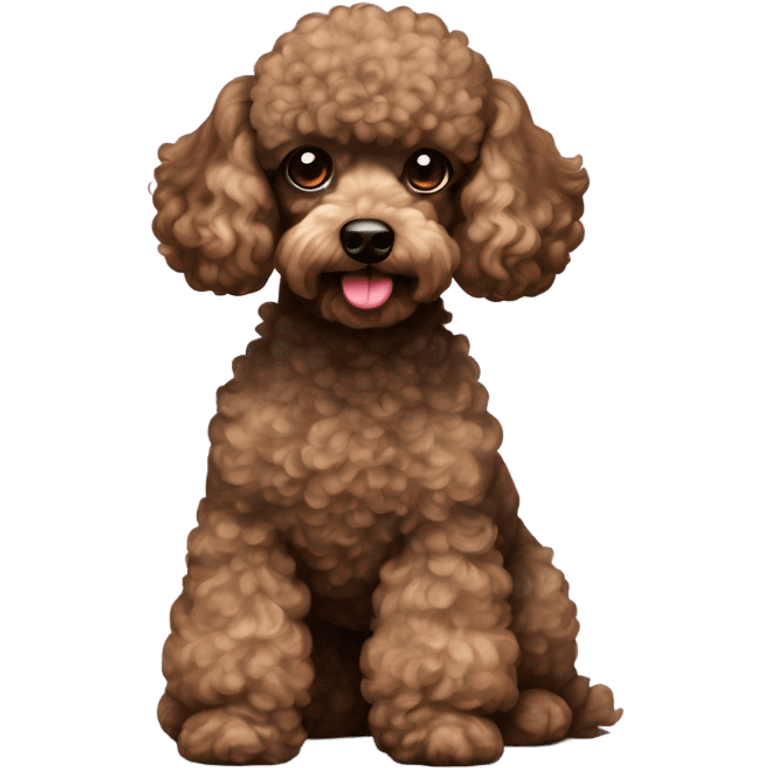 Brindle colored toy poodle emoji