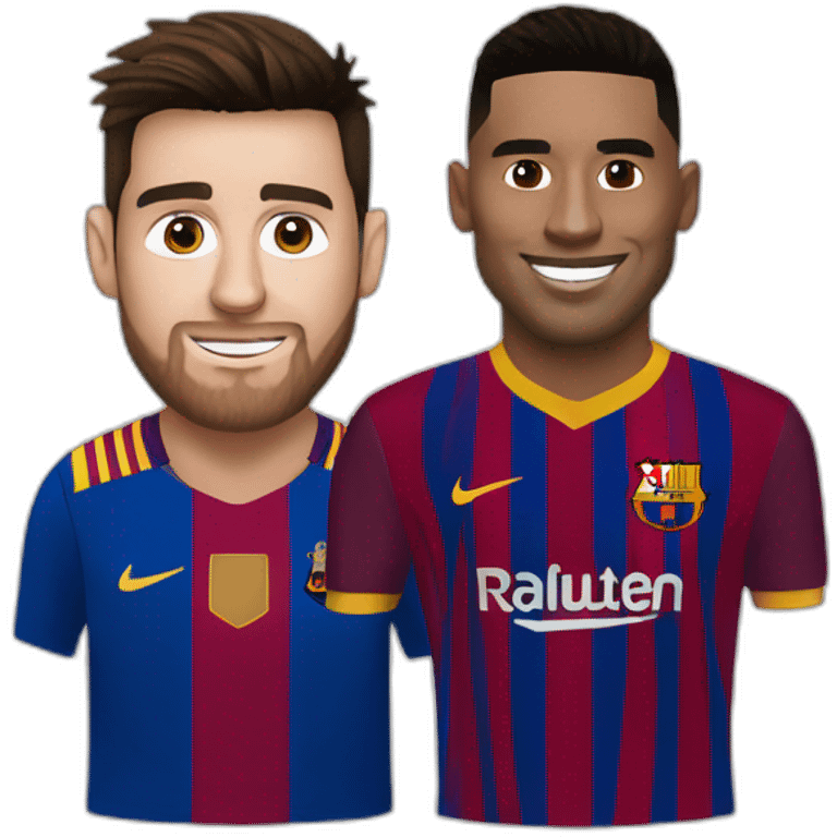 Messi taclant ronaldo emoji