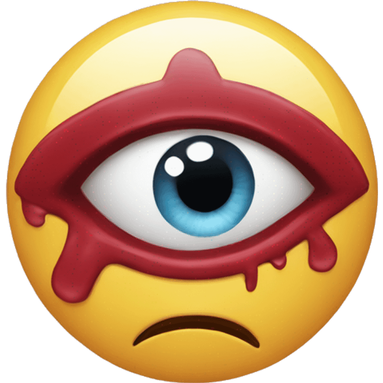 hearts in eye but angry emoji