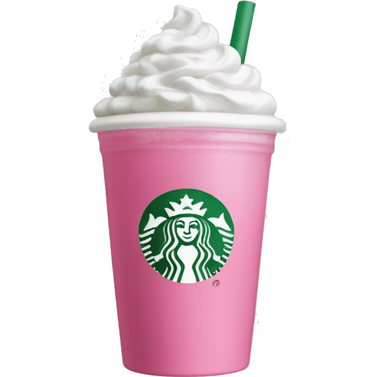 starbucks cup pink drink with cold foam emoji