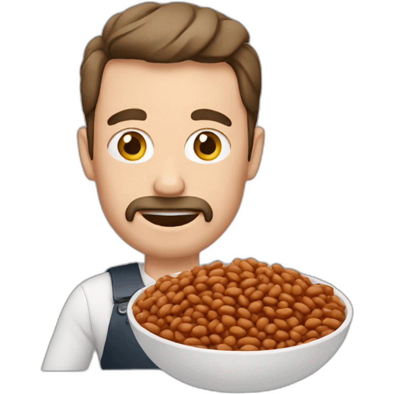 british man eating beans emoji