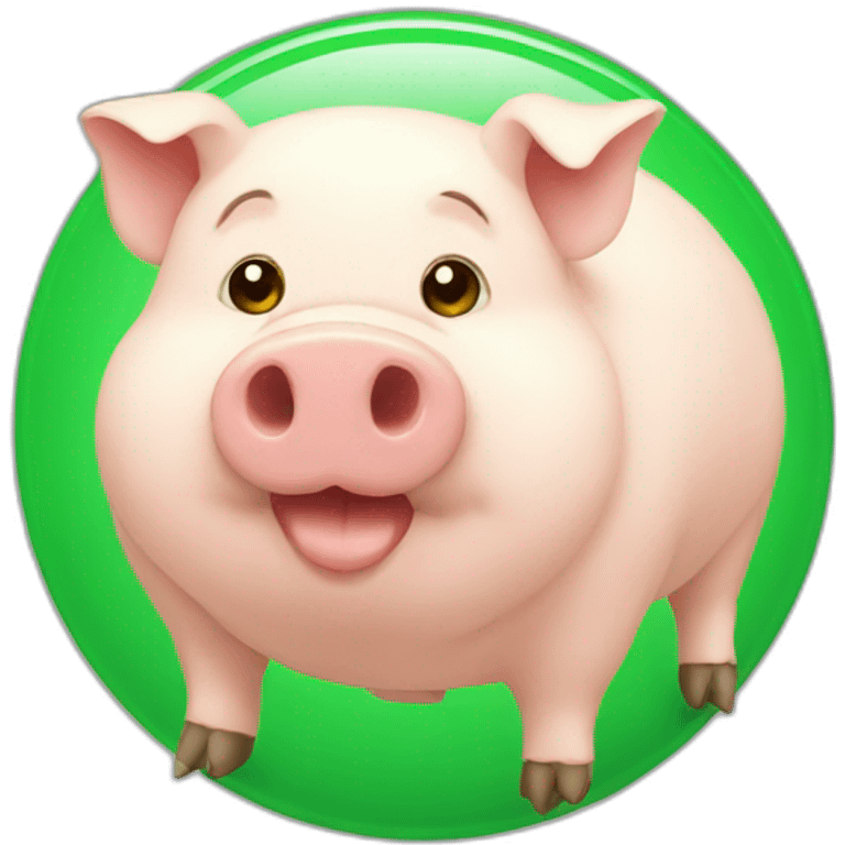 green fat pig emoji