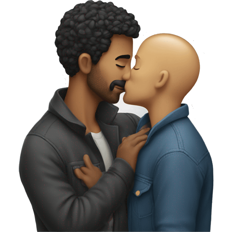 Man kissing man emoji