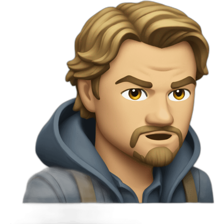 Leonardo DiCaprio solving a problem emoji