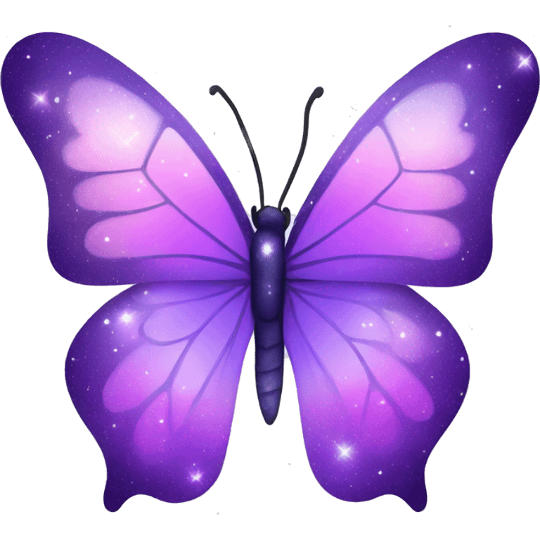 sparkly starry Pastel purple-gradient nebula galaxy butterfly emoji