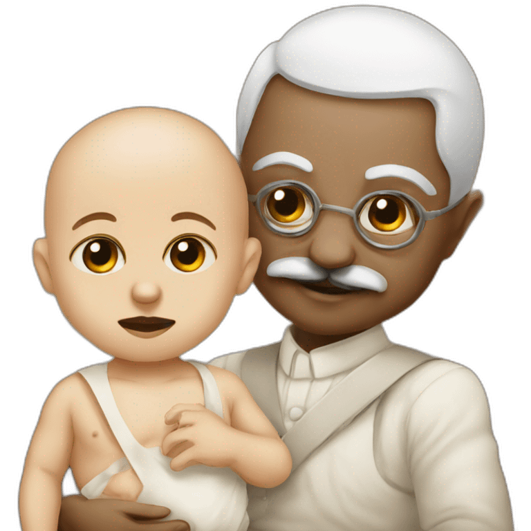 gandhi and hitler baby emoji