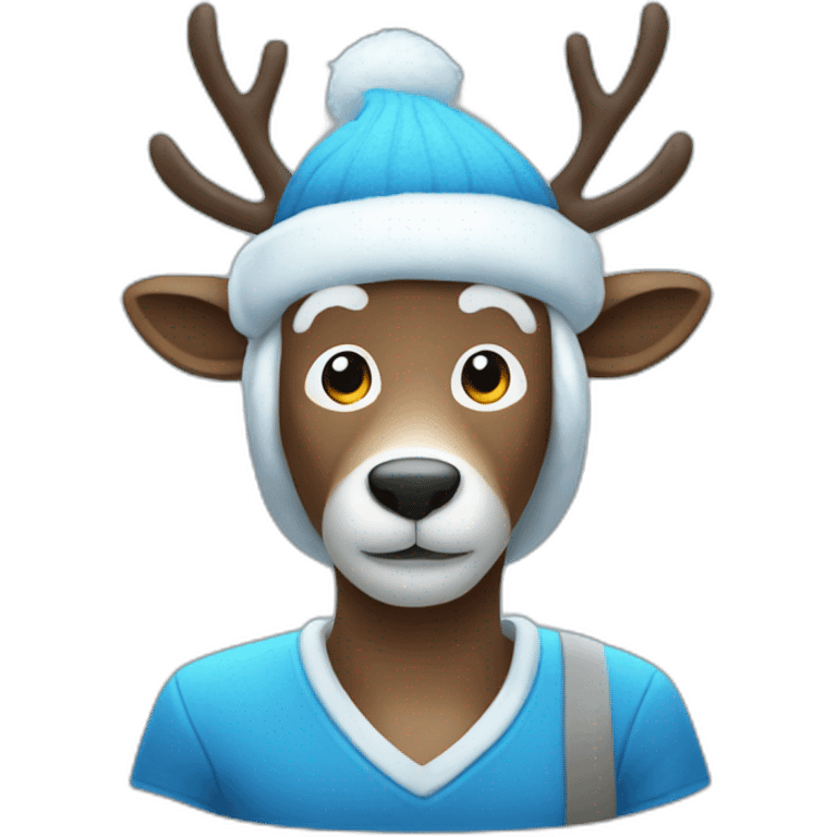 blue reindeer yuho emoji