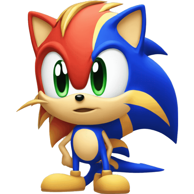 A sonic with a tail emoji