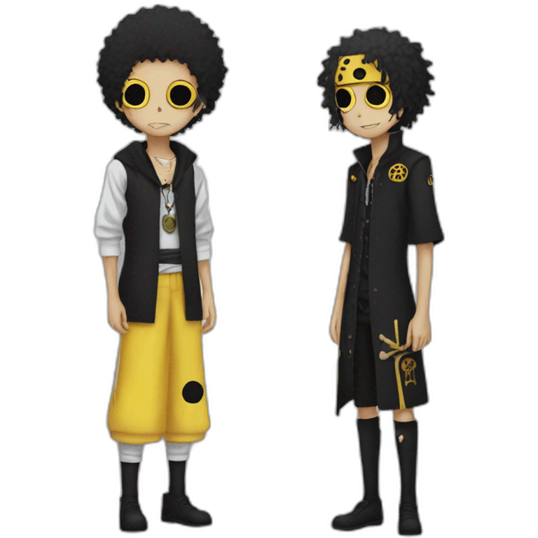 trafalgar law and corazon emoji