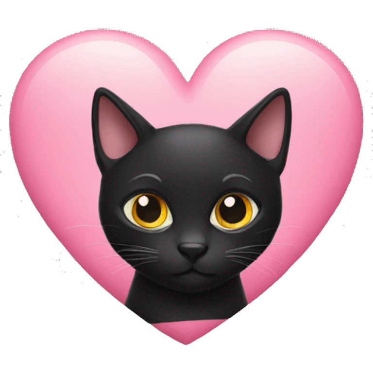 black cat heart emoji