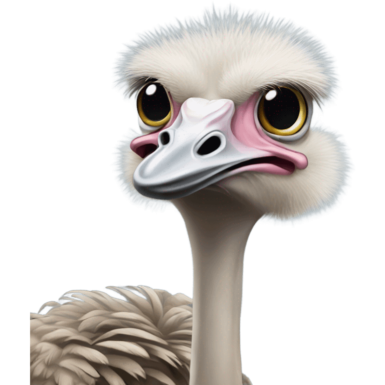 Judging ostrich  emoji