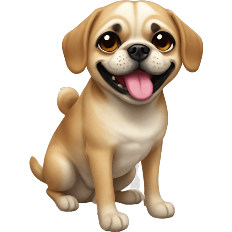 Happy pugalier emoji