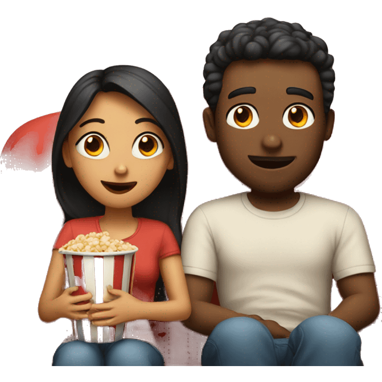 A couple watching a movie  emoji