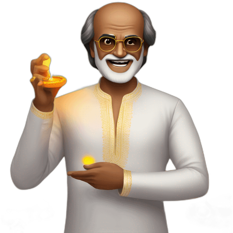 rajinikanth celebrating Diwali festival  emoji