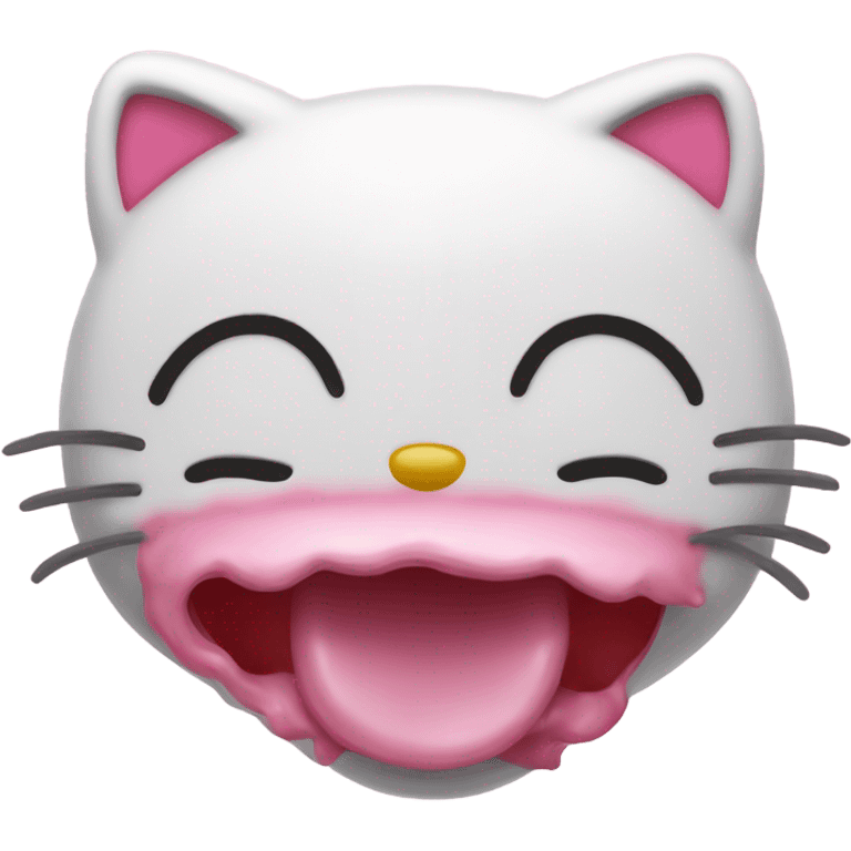 Hello kitty drooling emoji