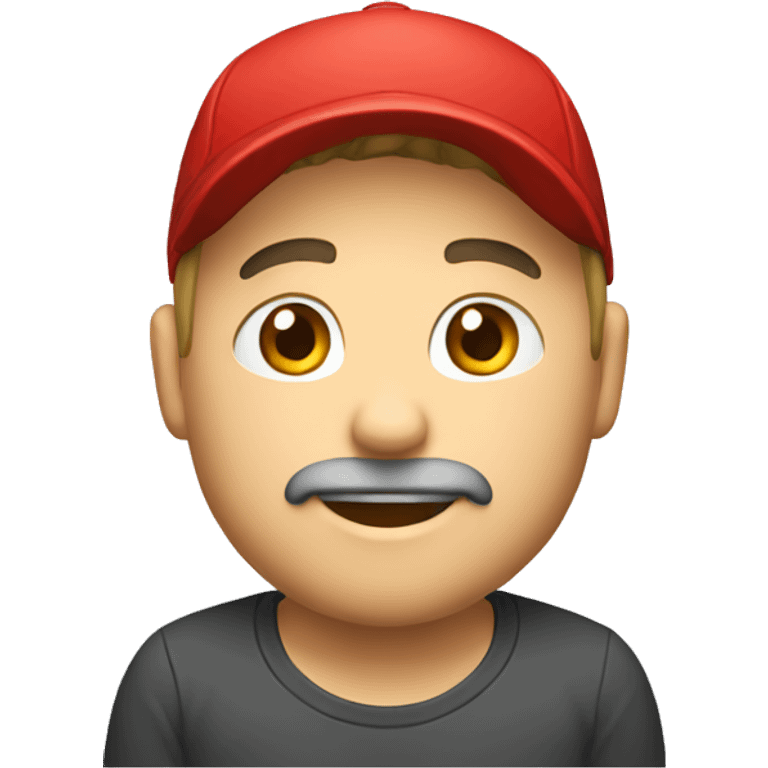 Can you make me a chubby man with a short blonde beard and a red cap? emoji