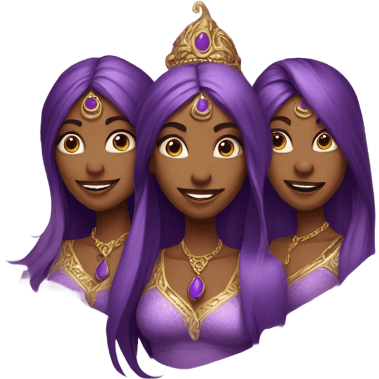 3.5/5 purple female genies emoji