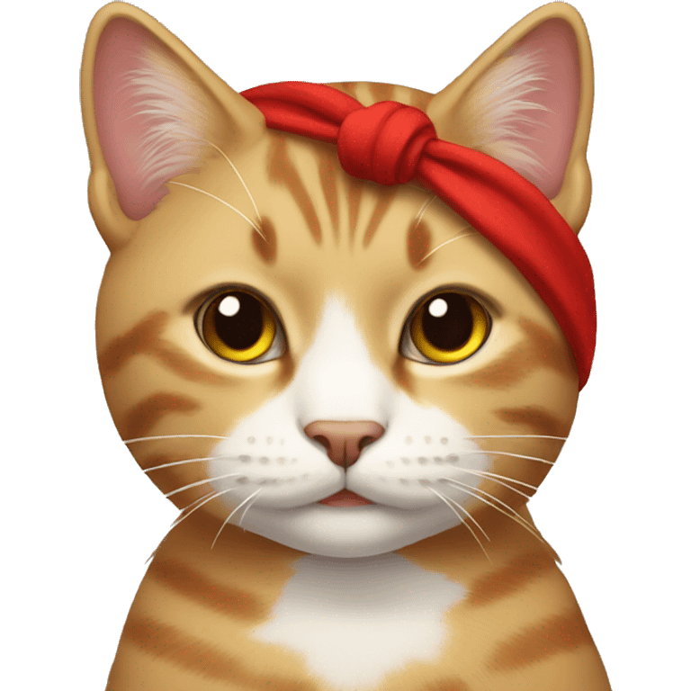 cat with red headband emoji