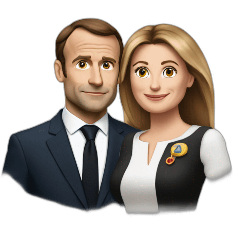 Macron et Brigitte emoji