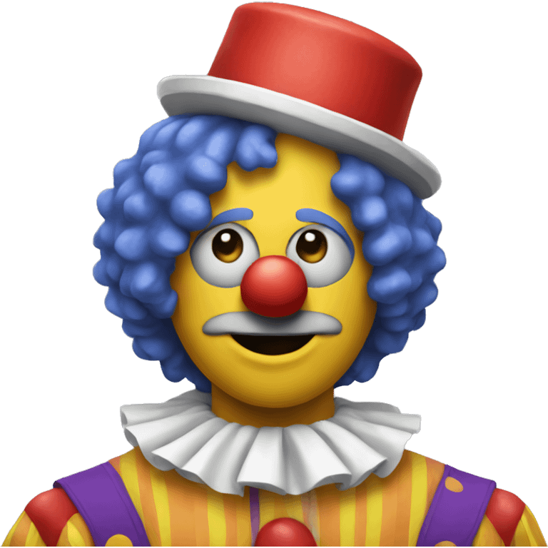 Relax face with clown costume emoji