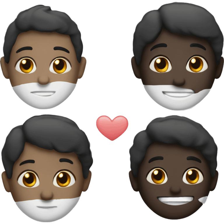 heart half black half white emoji