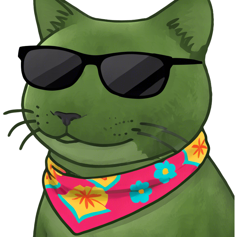 Cat with sunglasses emoji