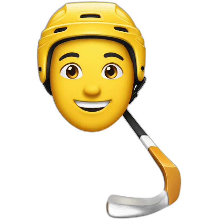 Eishockey pick with a smile emoji