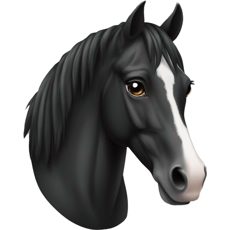 Ferrari horse black emoji