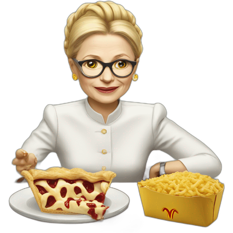 Tymoshenko eat McDonald's pie emoji