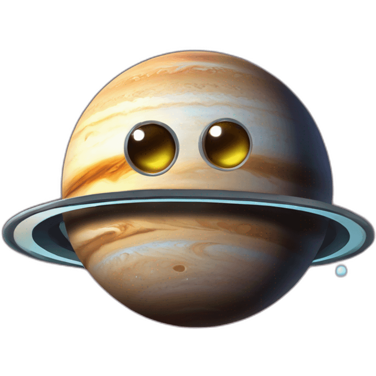 planet jupiter with monocle emoji