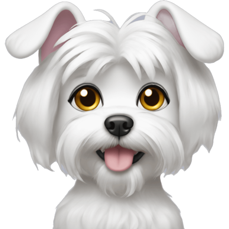 maltese with disney ears  emoji