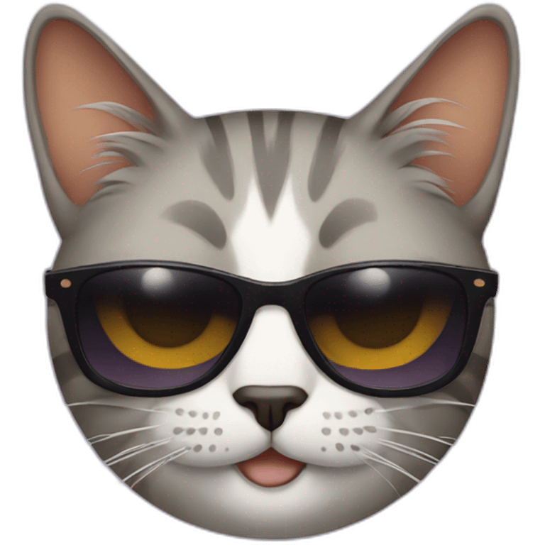 Cat with sunglasses emoji