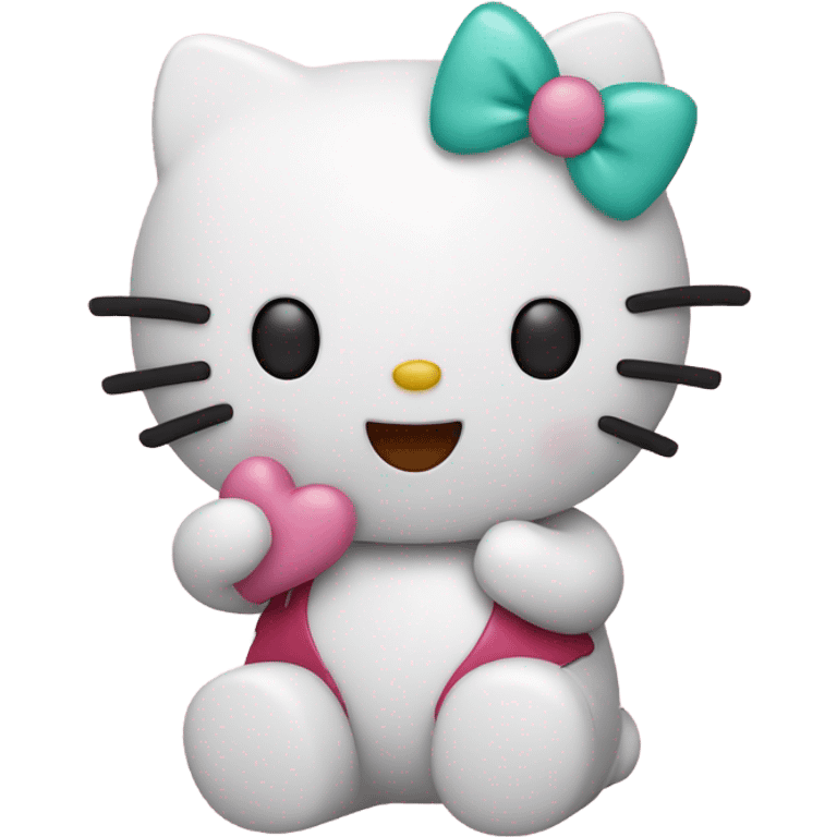 Hello kitty blowing a kiss  emoji