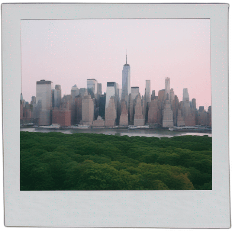 New York in a polaroid frame emoji