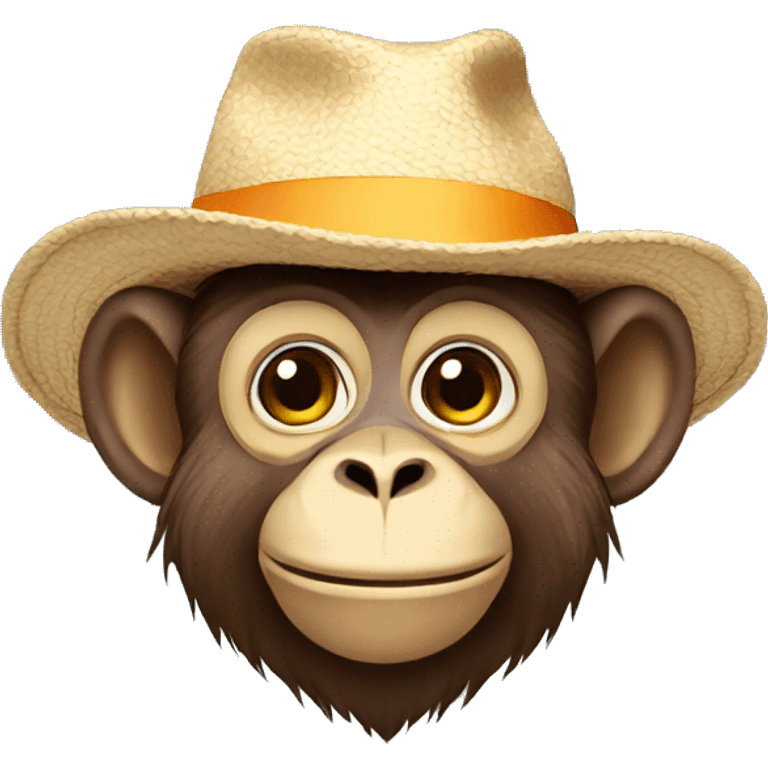 monkey in summer hat emoji