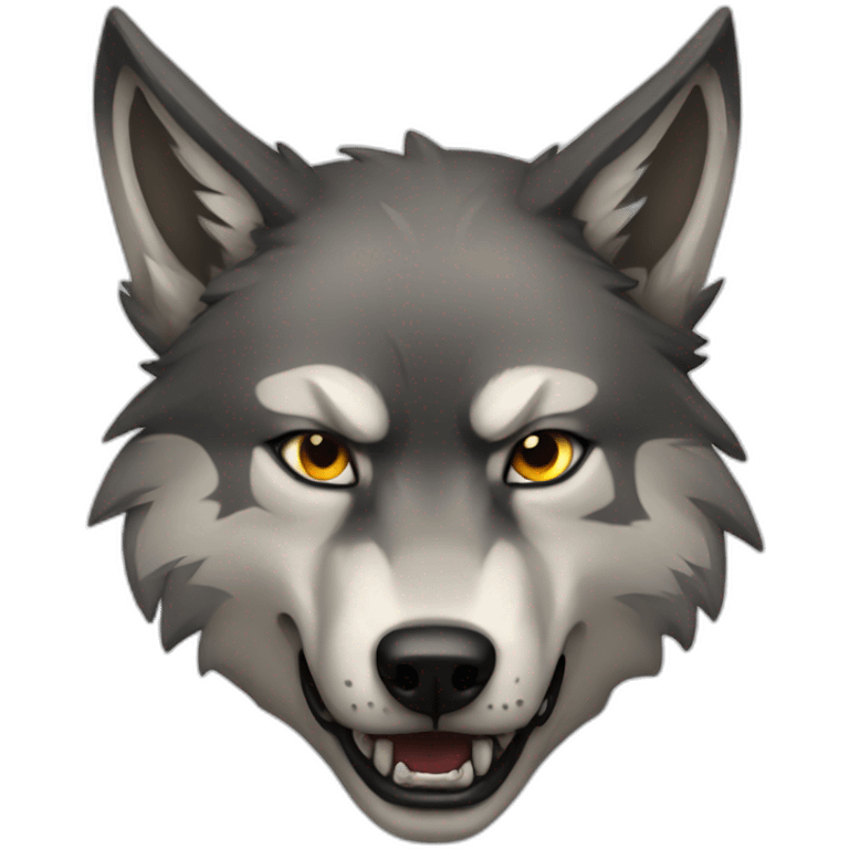 Brutal wolf emoji