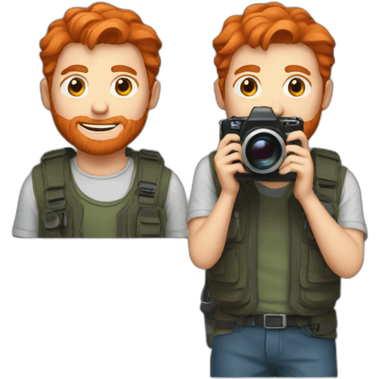 Red head man with camera emoji