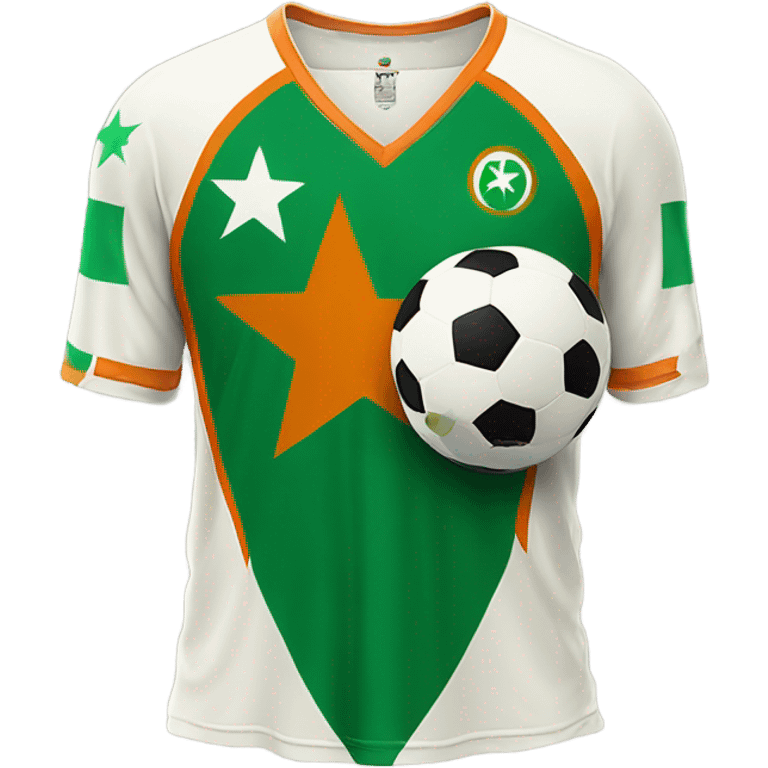 Ivory Coast football jersey with 4 stars emoji