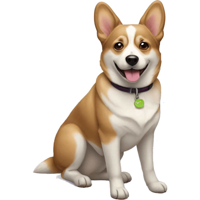 Corgi lab and husky mix dog emoji