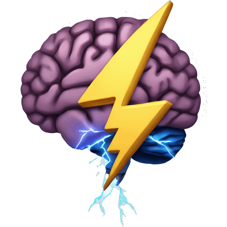 lightning bolt inside a brain emoji